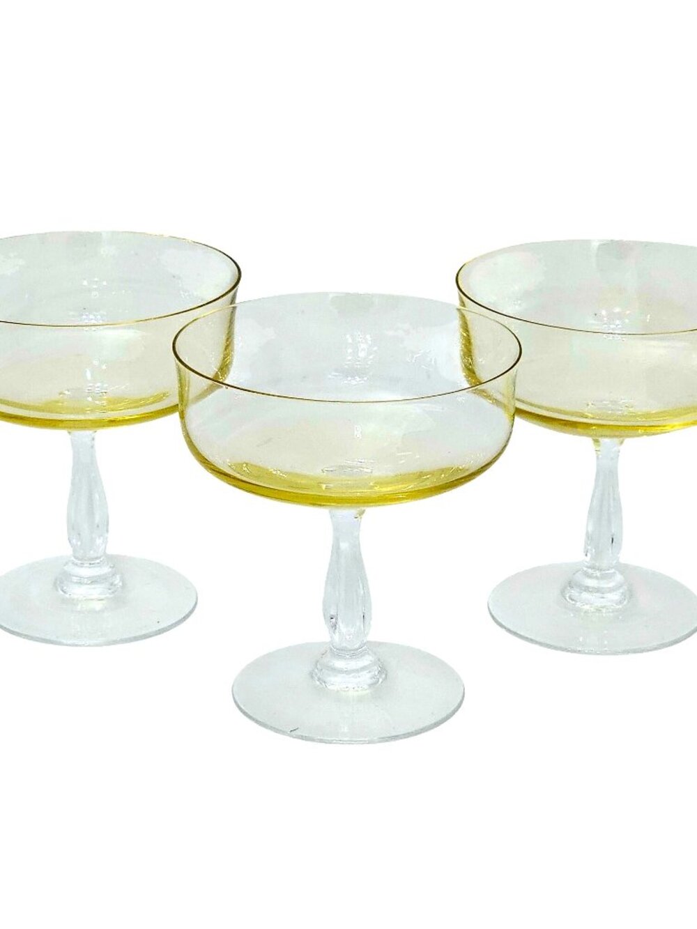 Noritake Topaz Champagne Glasses 4" Rainbow collection glassware vtg stemware - Picture 8 of 10